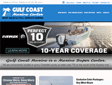 Tablet Screenshot of gulfcoastmarinecenter.com